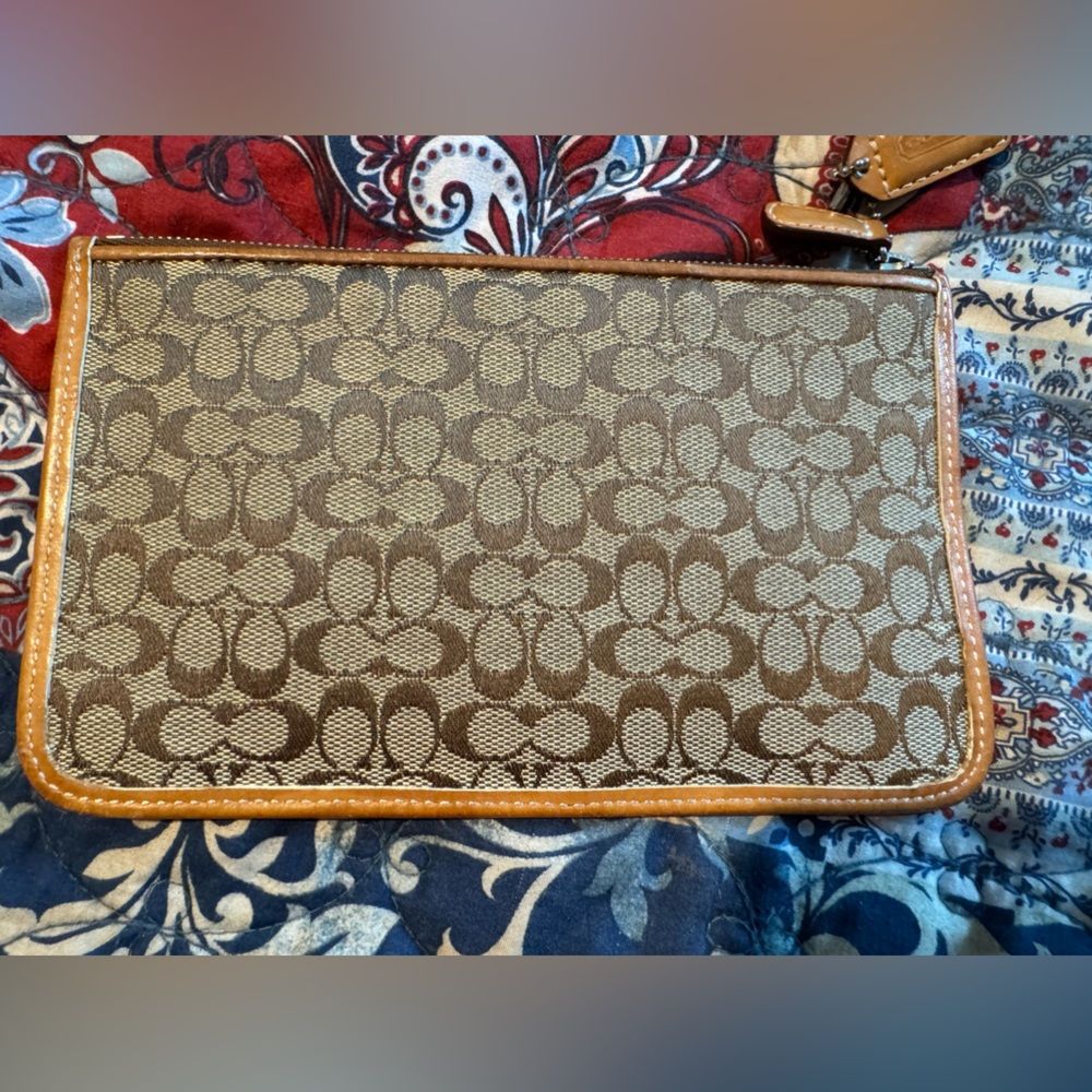 Brown Coach Signature Clutch